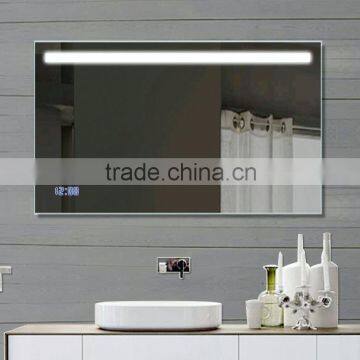 Lamxon led illuminated bathroom mirror with led digital clock