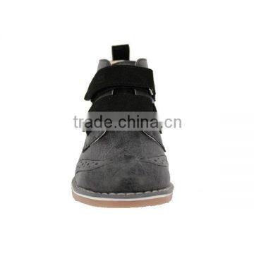 2016 Wholesale 2182-F-4A Children Suede PU High Ankle Casual Shoes With Rubber Sole