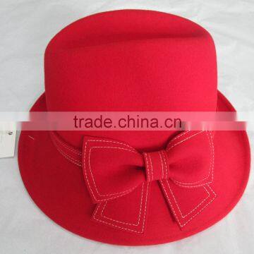 2014 best sell 100 wool felt hat cloche hat bowler cloche hat bucket hat