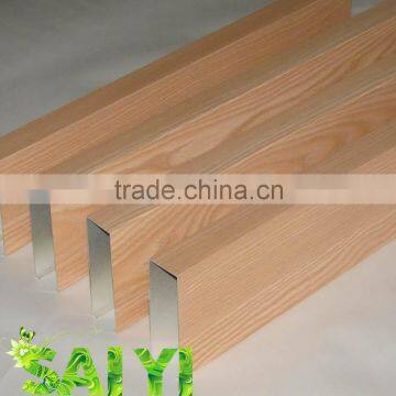 Wooden finish aluminium and building materials baffle tube com alibaba website