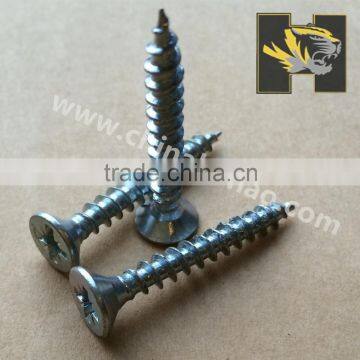 Taiwan Machine DIN 7505 galvanized white zinc Pozi chipboard screw fibre board screw to wood