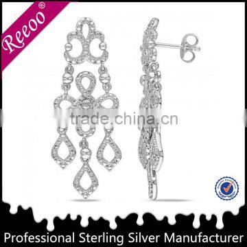 wholesale long silver earring 925 thailand sterling silver earrings