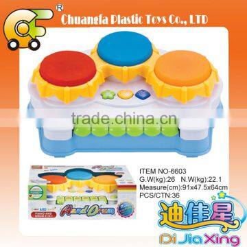 NO-6603 Kid toy musical instrument toy piano&drum ,piano toys , drum toys with light