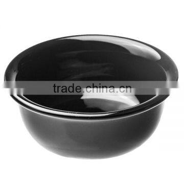 Glazed Custom Black Ceramic Shaving Bowl