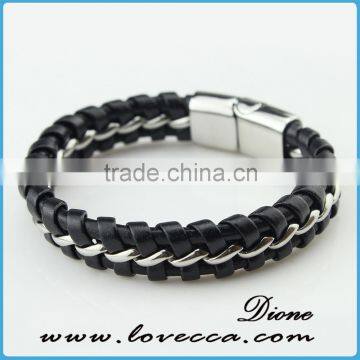 Customized logo bio magnetic bracelet genuine,genuine leather bracelet