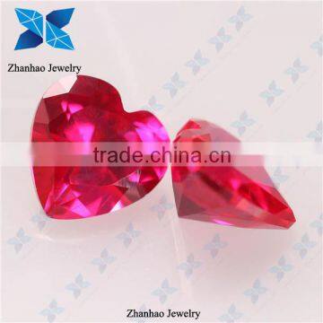 synthetic artificial stone heart cut ruby prices