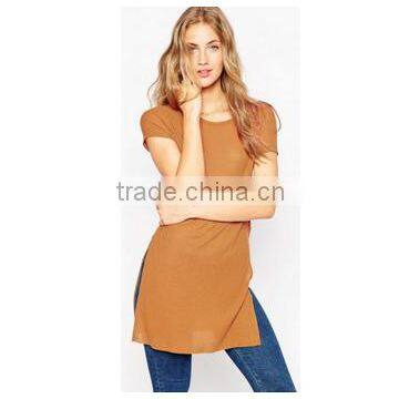 Longline Top with Side Splits Woman