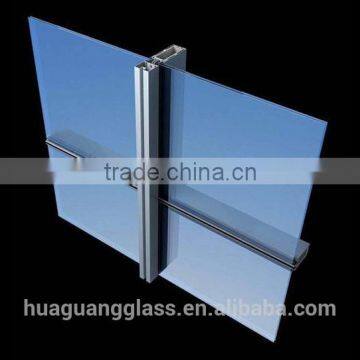 5mm lake blue reflective glass with softcoating