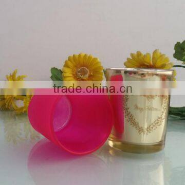 wholesale small pyrex glass candle holder small glass candle holder