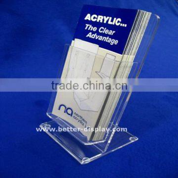 Table Top Transparent Acrylic Brochure Stand Leaflet Memo photo-2