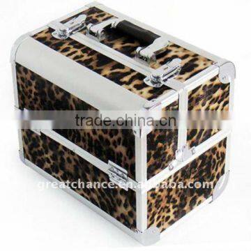 ALUMINUM NAIL PRO MAKEUP COSMETIC TRAIN CASE BOX TRAYS