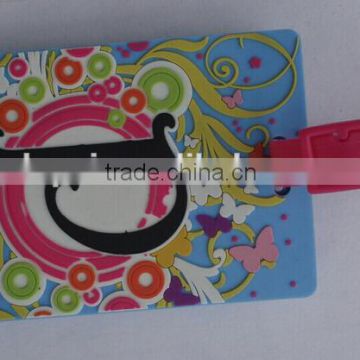 Embossed Soft pvc Luggage Tag custom luggage tag,MOQ 1000pcs