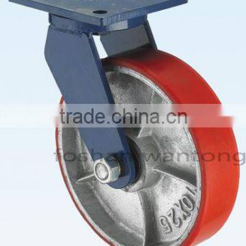 10 Inch PU Swivel Hardware Heavy Duty Caster With Brake photo-4