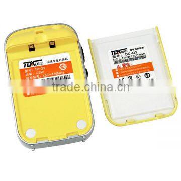 Mini Yellow UHF 450-470MHz16CH FM Scan Monitor Emergency Alarm Flashlight Function Walkie Talkie photo-2