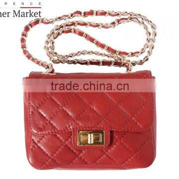 Quilted Leather Bag "Be Exclusive" With Single Handle and Cha Bag Handbags Italian Bags Genuine Leather Florence Leather Fashion photo-6