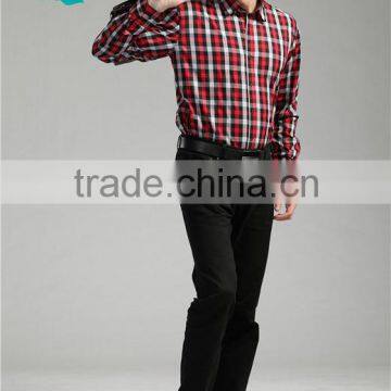 2015 Bladies New Bamboo Fiber Shirts For Men Plaid Shirts For Men photo-2