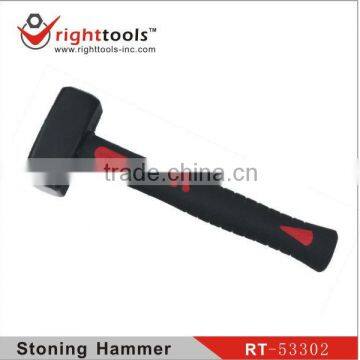 High quality Stoning Hammer with plastic shaft and TPR grip