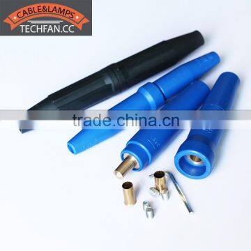 blue rubber brass 300AMP 500AMP welding cable plastic plug