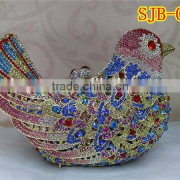 Lovely ladies crystal handbag with rhinestone in a bird pattern for party evening five sryle for choice