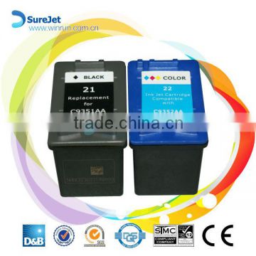 Wholesale in china C9351A remanufactured ink cartridge for hp 21 ink cartridge