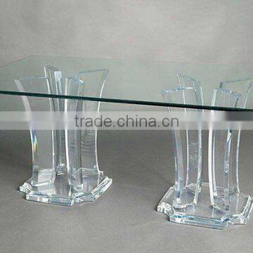 v shape legs acrylic lucite dining table base