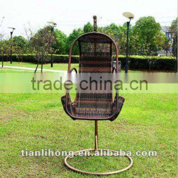 Cheap PE rattan patio hanging swing chair