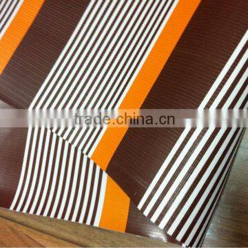 striped plastic tarpaulin