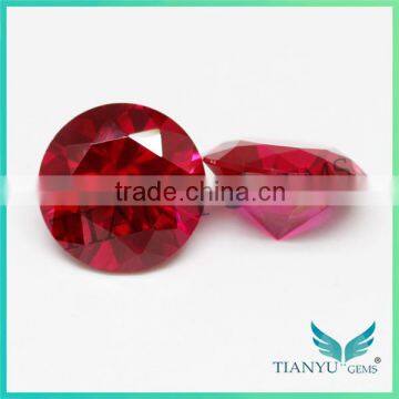 Free Sample wholesale Round Brilliant Point Cut Created 5# Synthetic Red Ruby Stones For Jewelry Making