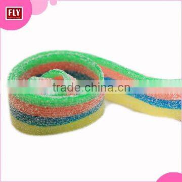 Tray packing Rainbow Straw Sour karate Belts Candy