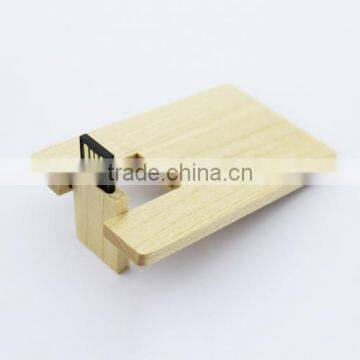 Wooden card usb2.0 logo printed memory stick flash drive 8gb 32gb 64gb