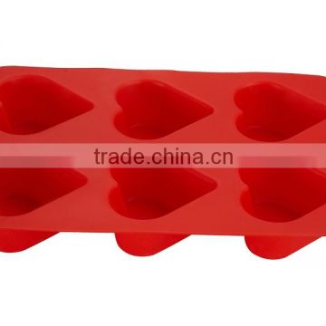 2016 china alibaba 6-Cavity Silicone Heart Mold Pan