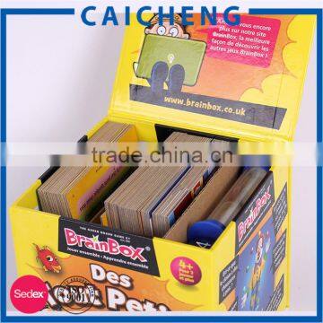 Lid Hinged Base With Extend Flap Rigid Paper Print Box for Play Card photo-5