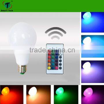 7w 9w RGB Led mood light with ir 24 keys remote control