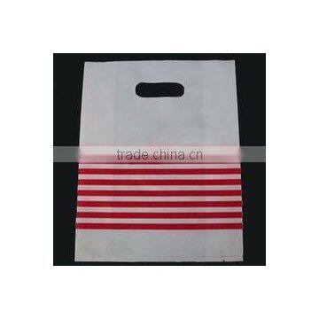 Die cut plastic bag Upper double folding plastic bag