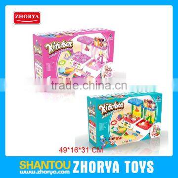 Zhorya children family kitchen toy food play set