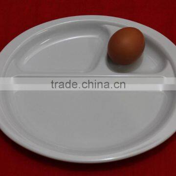 Malaysia Made Oval Melamine 3 Dinner Compartment Plate