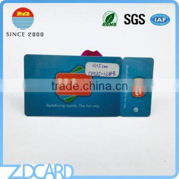 Low Cost Custom Plastic Loyalty Card with Key Tag