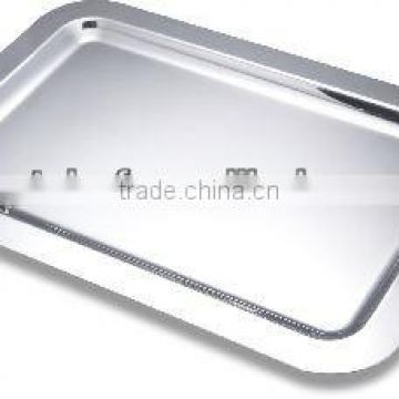 18-10 stainless steel Rect mirror finish tray