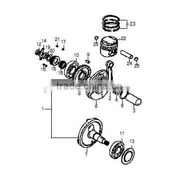 Loncin gn300 engine parts gn300 crankshaft and connecting rod comp