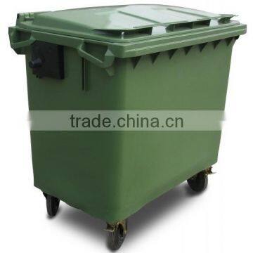 660l mobile garbage bin/wheelie bin/recycling bin