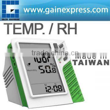 Portable Wall mount / Desktop Carbon Dioxide CO2 Temperature RH monitor w/ Clock display Made in Taiwan