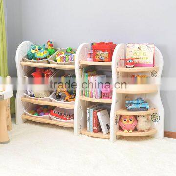 Fashion Children's Plastic Bookcase Kids Toy Storage Shelf Bookrack photo-6