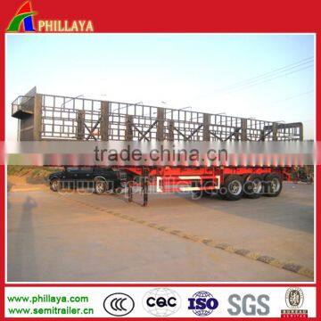 12 Wheels 3 Axles High Wall Rail Fence Cargo Aluminium Box Trailer for Bulk Transportation photo-4