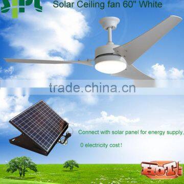 Vent tool NEW PRODUCT 60 inch 30 watt solar ceiling fan for Cooling with 24V dc motor solar panel powered solar ceiling fan