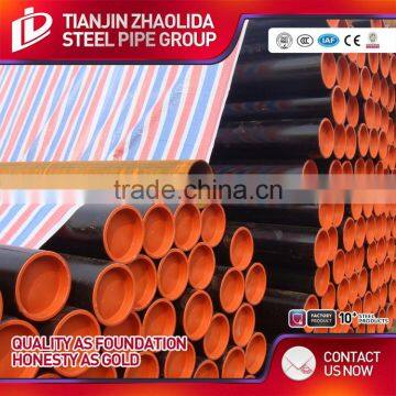 Zhaolida Brand black welded carbon steel pipe for liquid price per ton