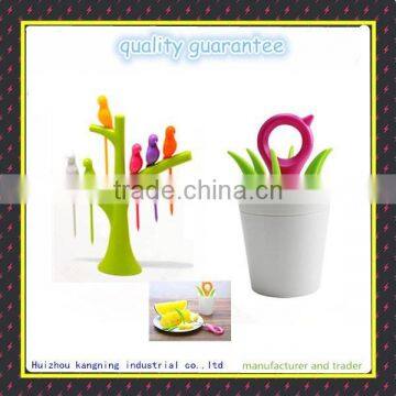 High Quality Potting Shape Color Fruit Fork Set photo-2