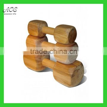 wooden dumbbells