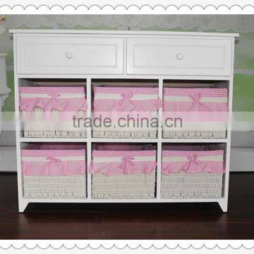 Handmade White Solid Living Room Cabinet With Drawers photo-4