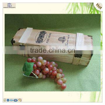 Customized Paulownia Wooden Display Single Bottle Wine Box photo-6