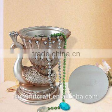 European Ancient Silver High-grade Peacock Trinket Boxes